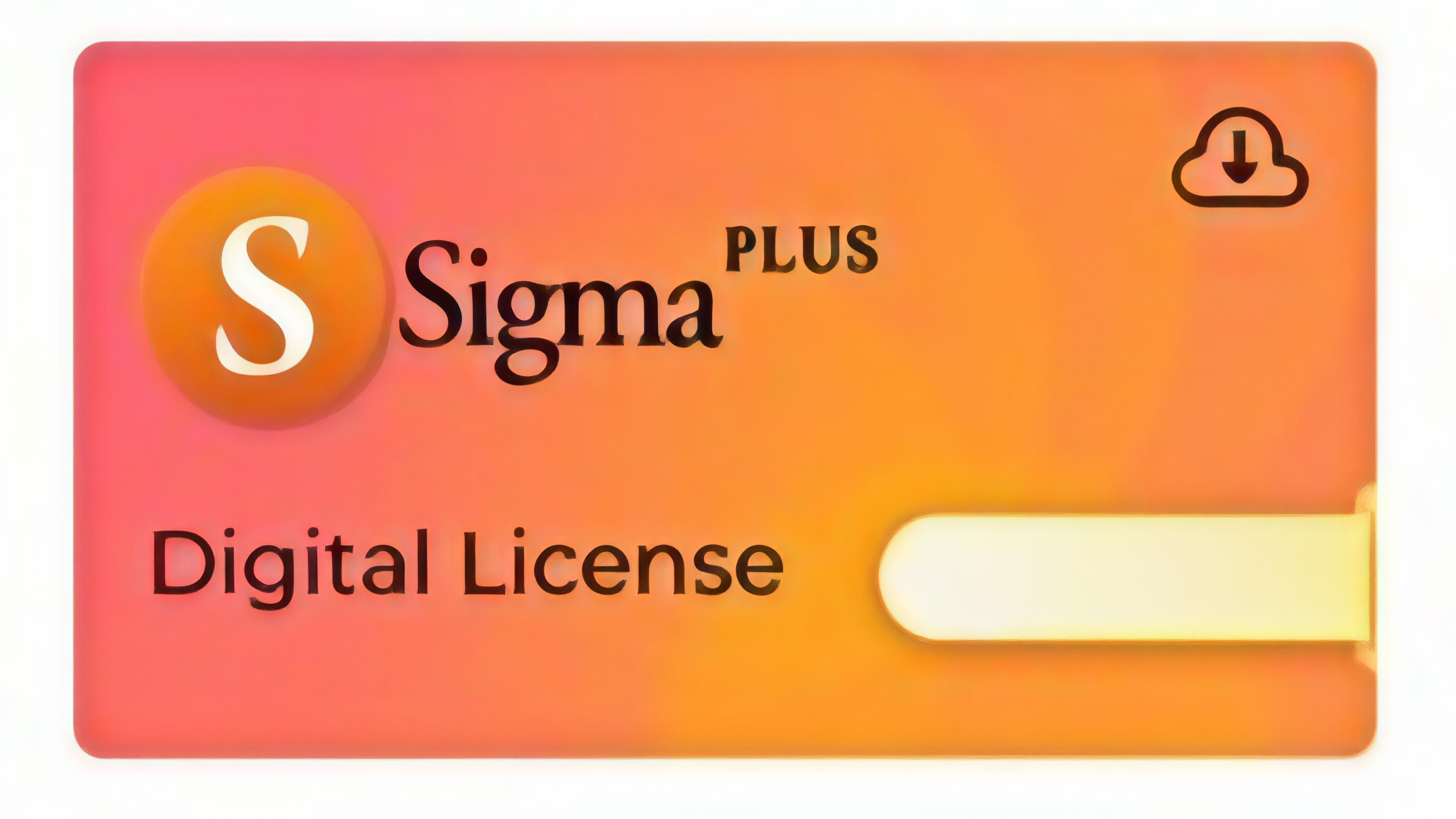 Sigma Plus Digital License Activation for - 1 Months