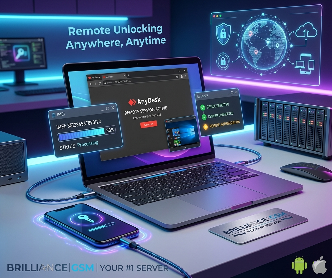 Remote Unlocking via AnyDesk (Supported devices only)