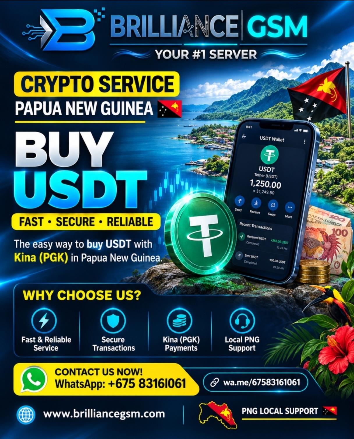 BUY USDT WITH KINA (PGK)! 🇵🇬💸